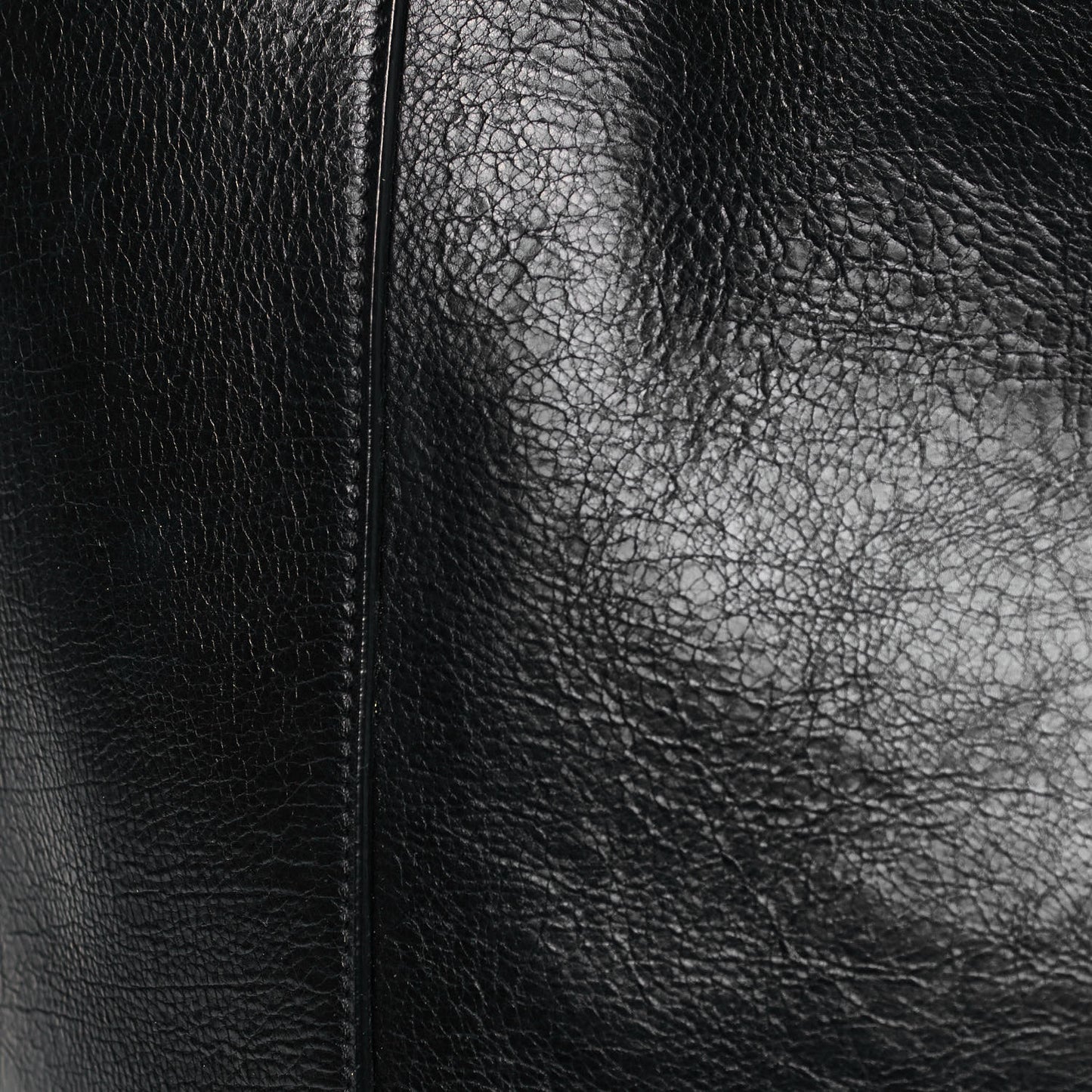 Calfskin Large Clasp Cabas Black