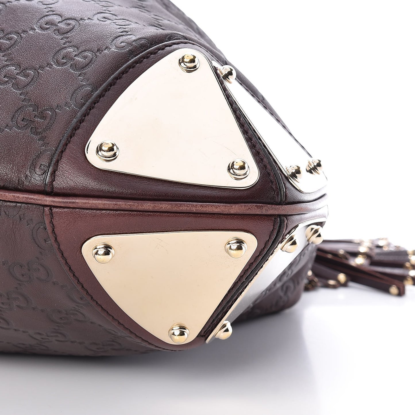 Guccissima Medium Indy Top Handle Hobo Dark Brown
