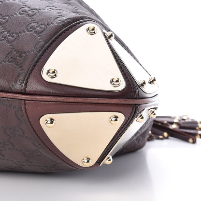 Gucci Guccissima Medium Indy Top Handle Hobo Dark Brown 9 of 9