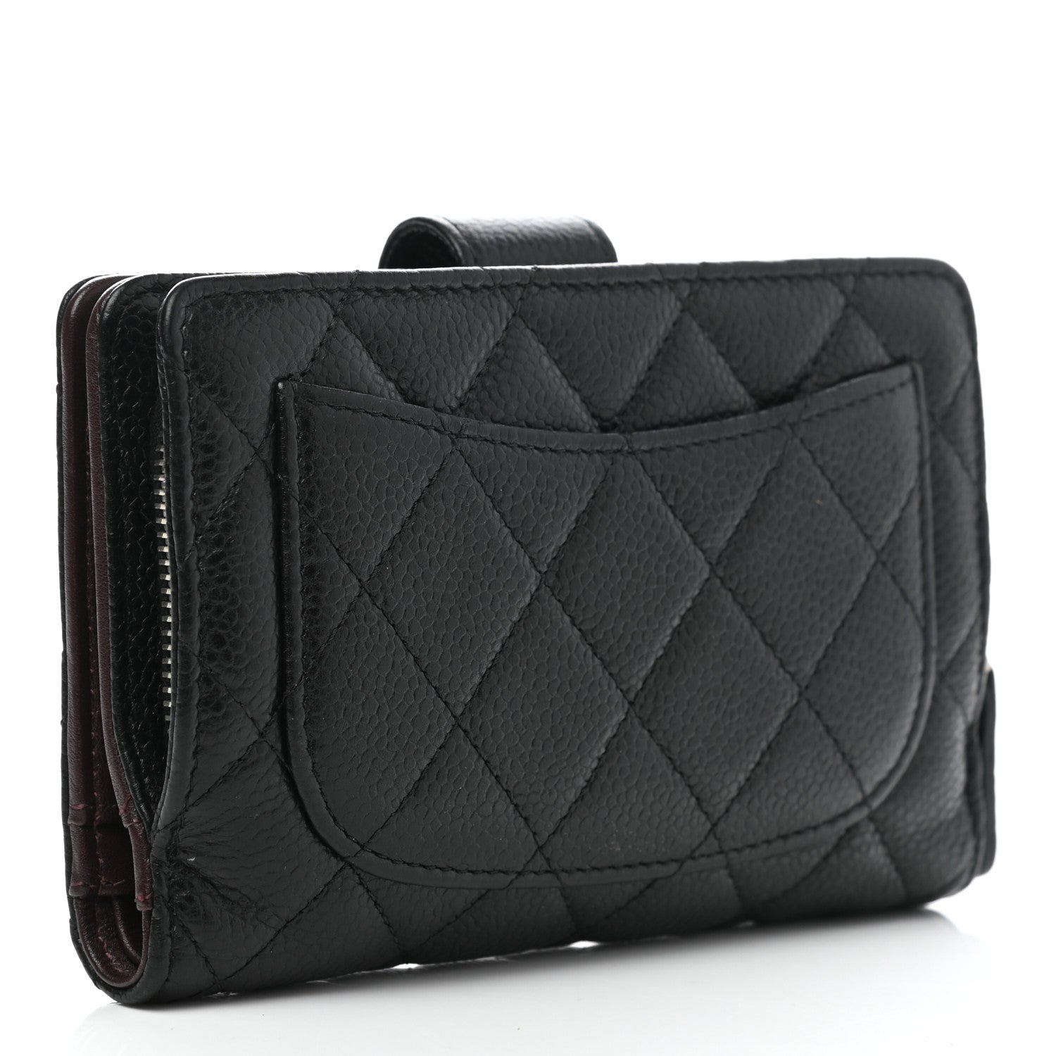 Chanel Caviar Quilted CC French Wallet Black 3 of 9