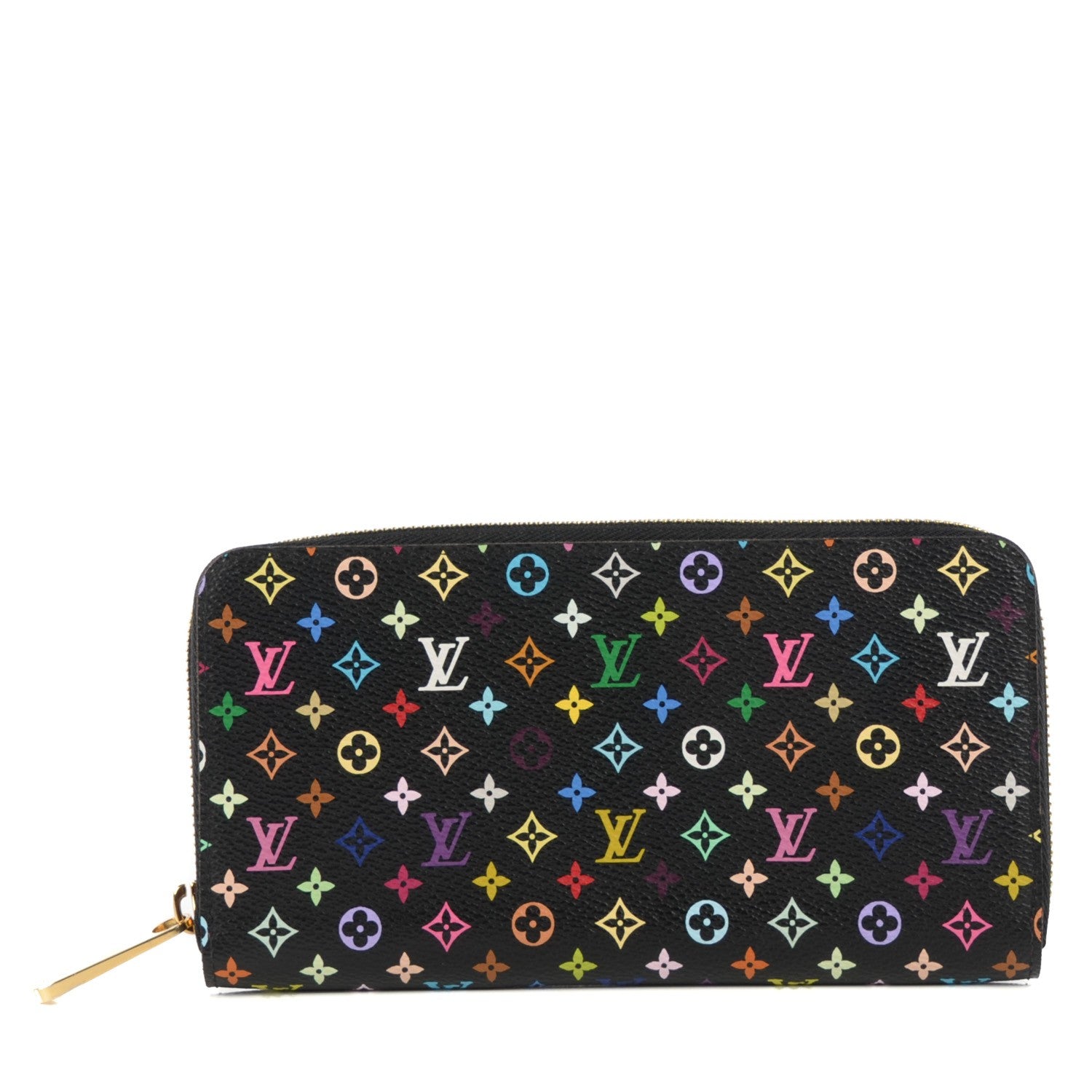 Louis Vuitton Monogram Multicolor Zippy Wallet Black Grenade 1 of 7