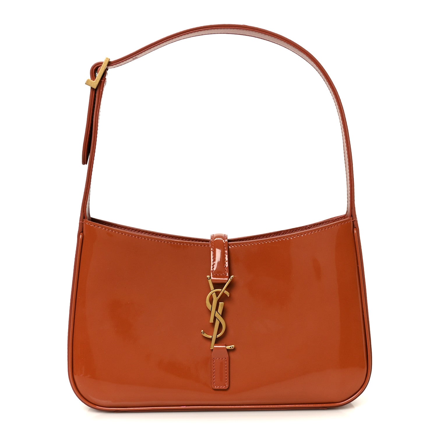 Saint Laurent Patent Le 5 A 7 Hobo Mild Rose 1 of 10