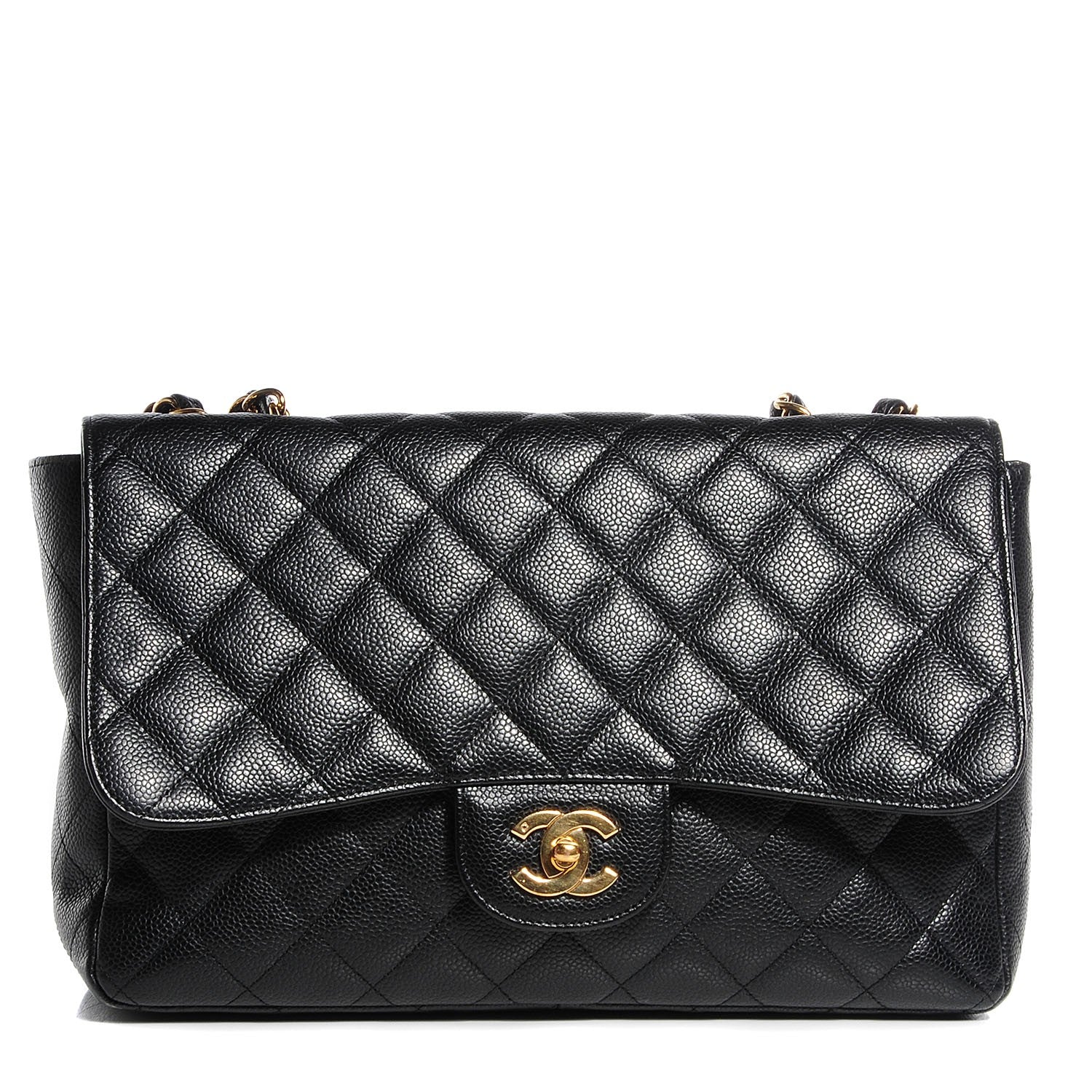Chanel Caviar Jumbo Single Flap Black 1 of 11