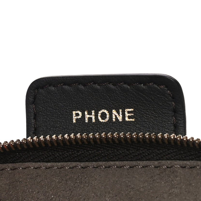 Fendi Fabric Jacquard FF 1974 Cell Pocket Strap You Case Tobacco Moro Black 9 of 12