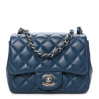 Chanel Lambskin Quilted Mini Square Flap Navy 1 of 10