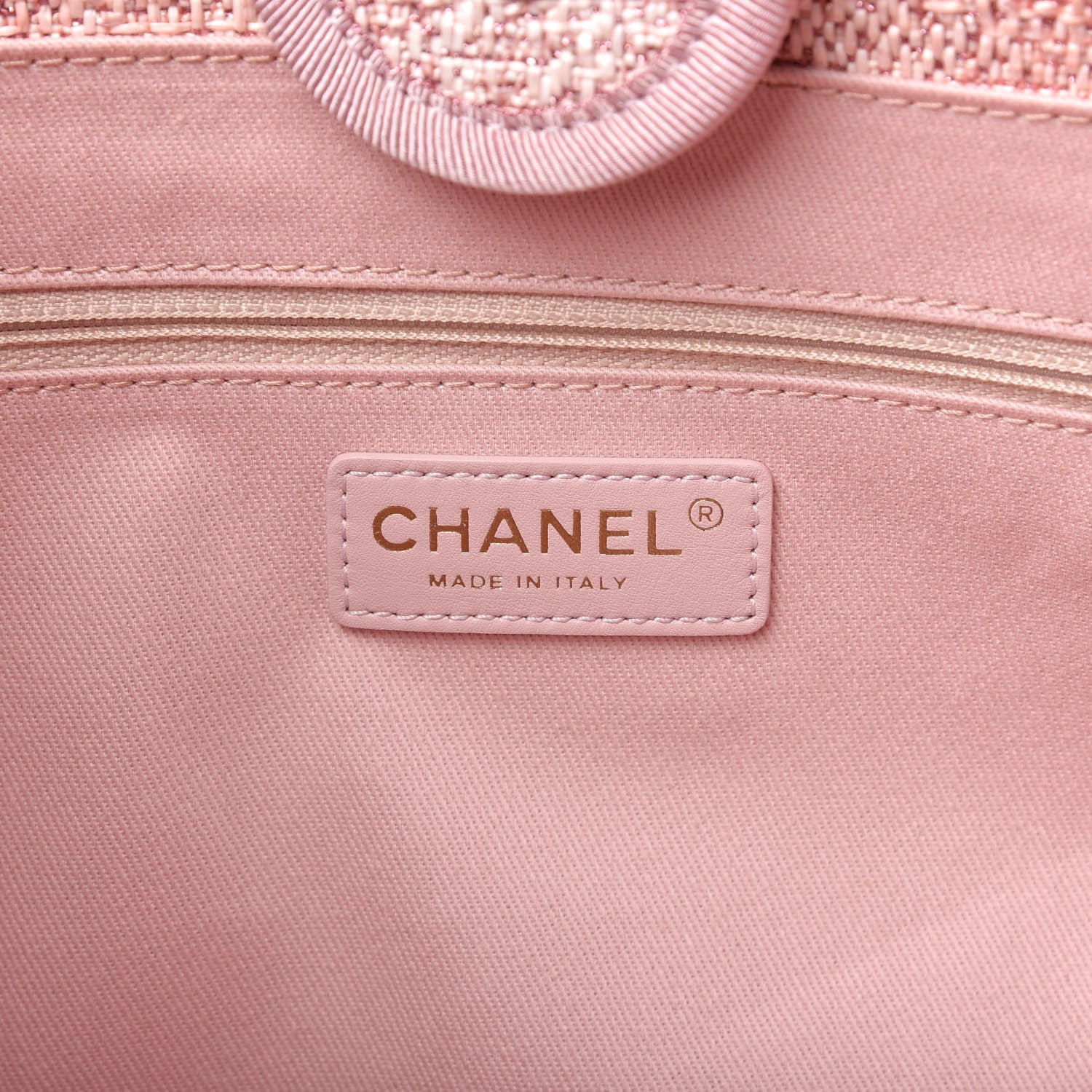 Chanel Lurex Boucle Small Deauville Tote Pink 8 of 10