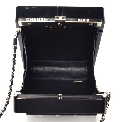 Chanel Plexiglass Strass Mosaic No 5 Minaudière Clutch Black Gold 5 of 9