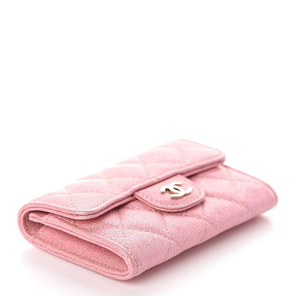 Chanel Iridescent Caviar Quilted Flap Card Holder Rose Pink 4 of 9