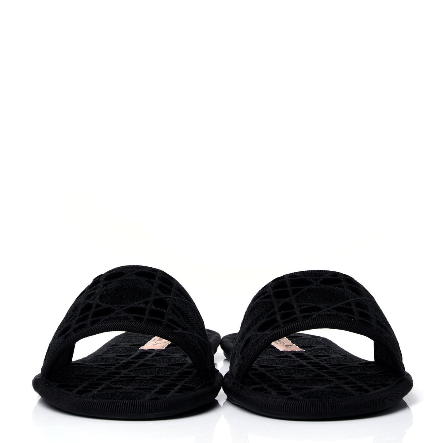 Velvet Cannage Chez Moi Slide Sandal 40 Black
