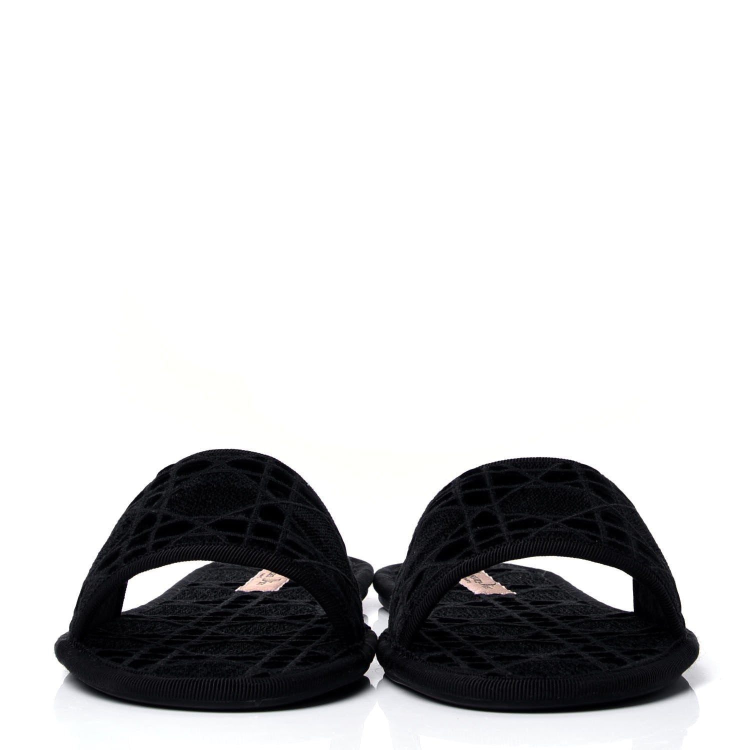 Christian Dior Velvet Cannage Chez Moi Slide Sandal 40 Black 2 of 6