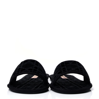 Christian Dior Velvet Cannage Chez Moi Slide Sandal 40 Black 2 of 6