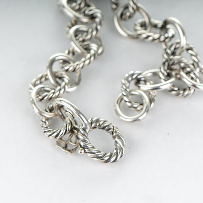 David Yurman Sterling Silver 10mm Medium Oval Link Bracelet 4 of 6