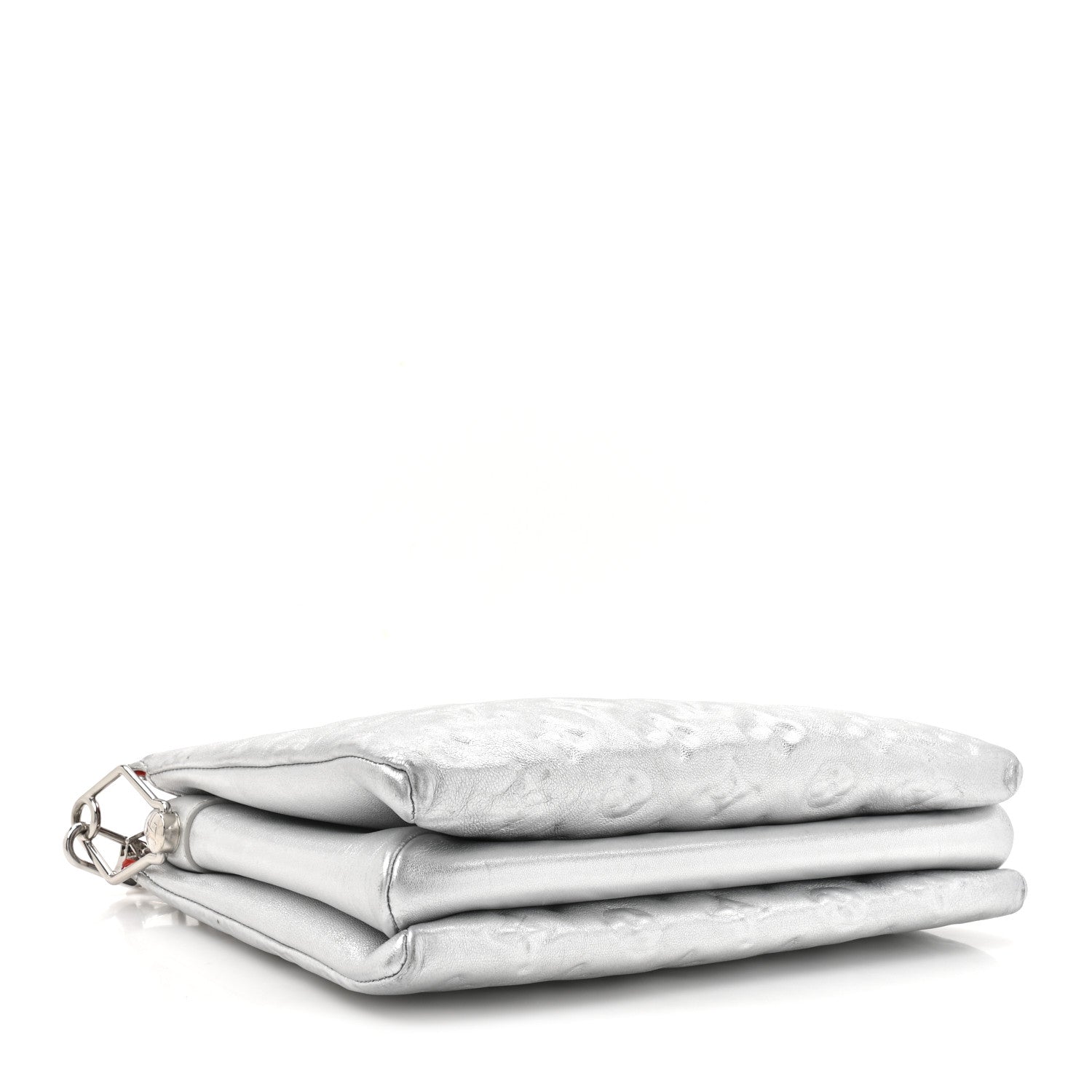 Louis Vuitton Metallic Lambskin Embossed Monogram Coussin PM Silver 4 of 12