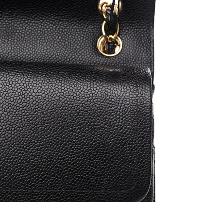 Chanel Caviar Quilted Jumbo Double Flap Black 13 of 16