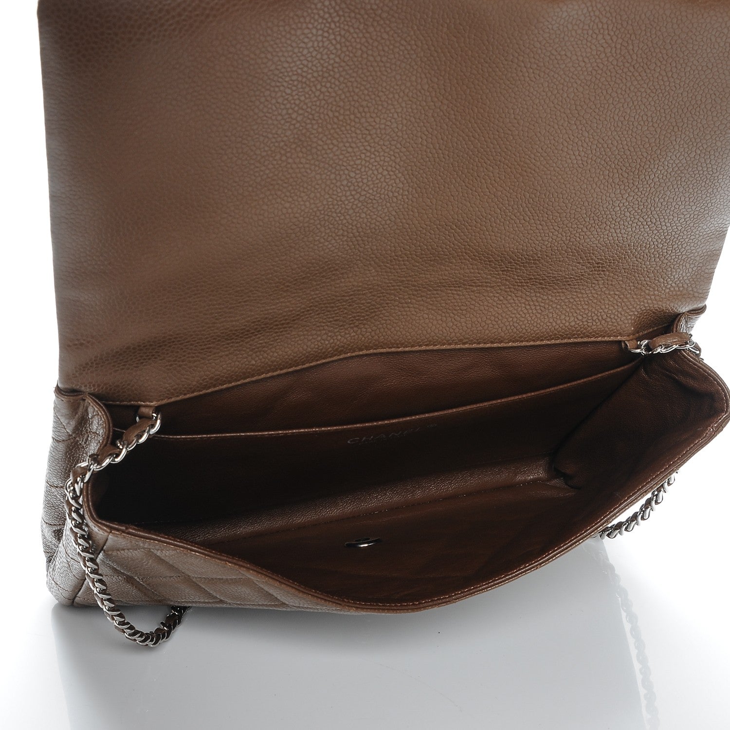 Chanel Caviar Quilted Clutch With Chain Flap Brown 5 of 7