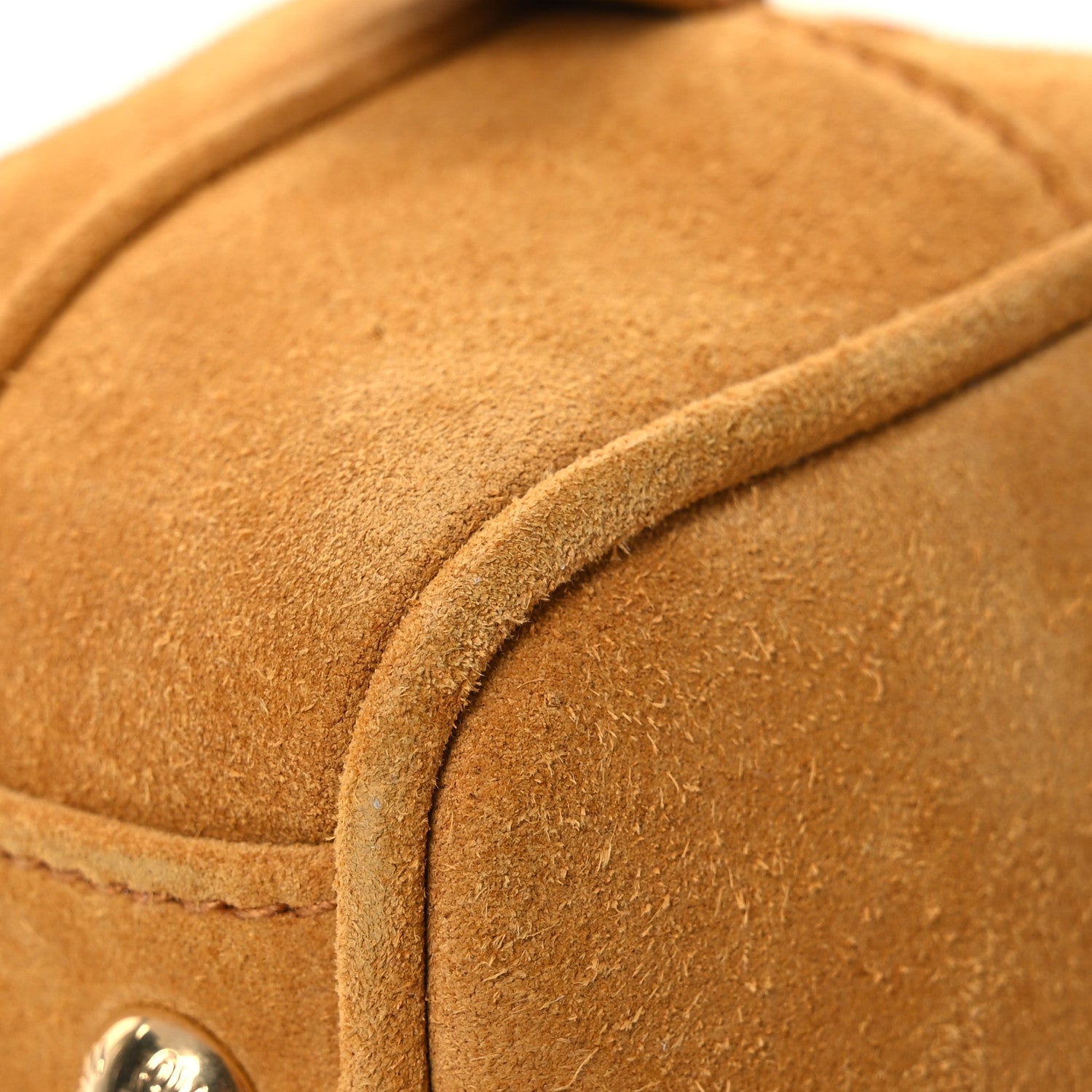 Miu Miu Suede Padded Regular Arcadie Top Handle Bag Whiskey 13 of 17