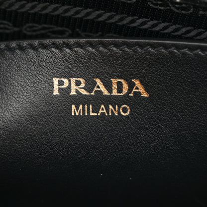 Prada Saffiano City Calfskin Esplanade Crossbody Bag Black 6 of 11