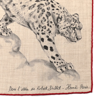 Hermes Cashmere Silk Dans L'atelier de Robert Dallet Shawl 140 Naturel Anthracite Gris 2 of 5