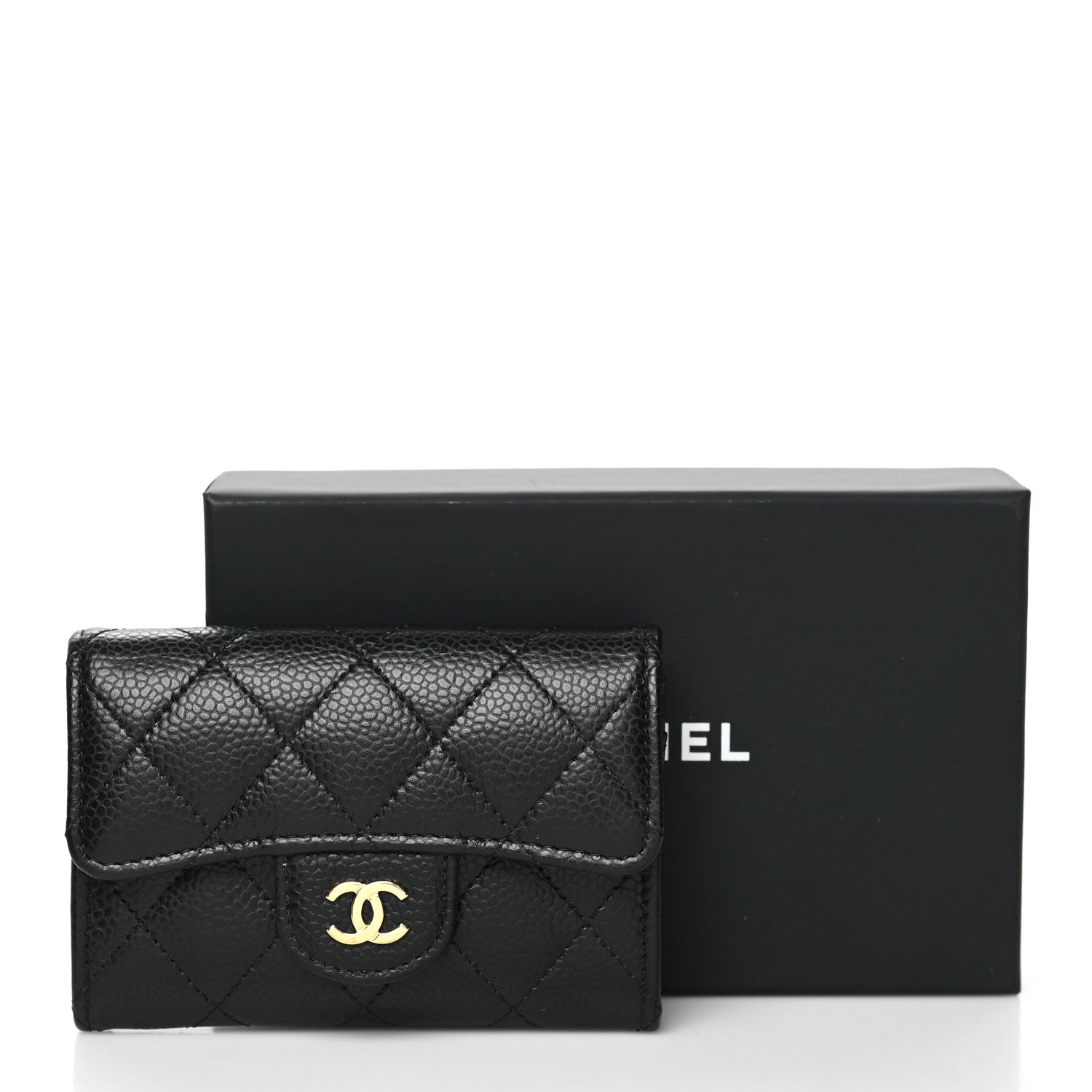 Chanel Caviar Quilted Flap Card Holder Wallet Black 11 of 11