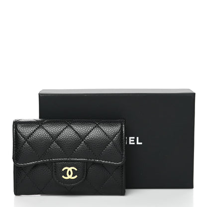 Chanel Caviar Quilted Flap Card Holder Wallet Black 11 of 11