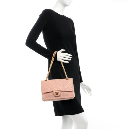 Chanel Lambskin Quilted Medium Double Flap Light Pink 2 of 17