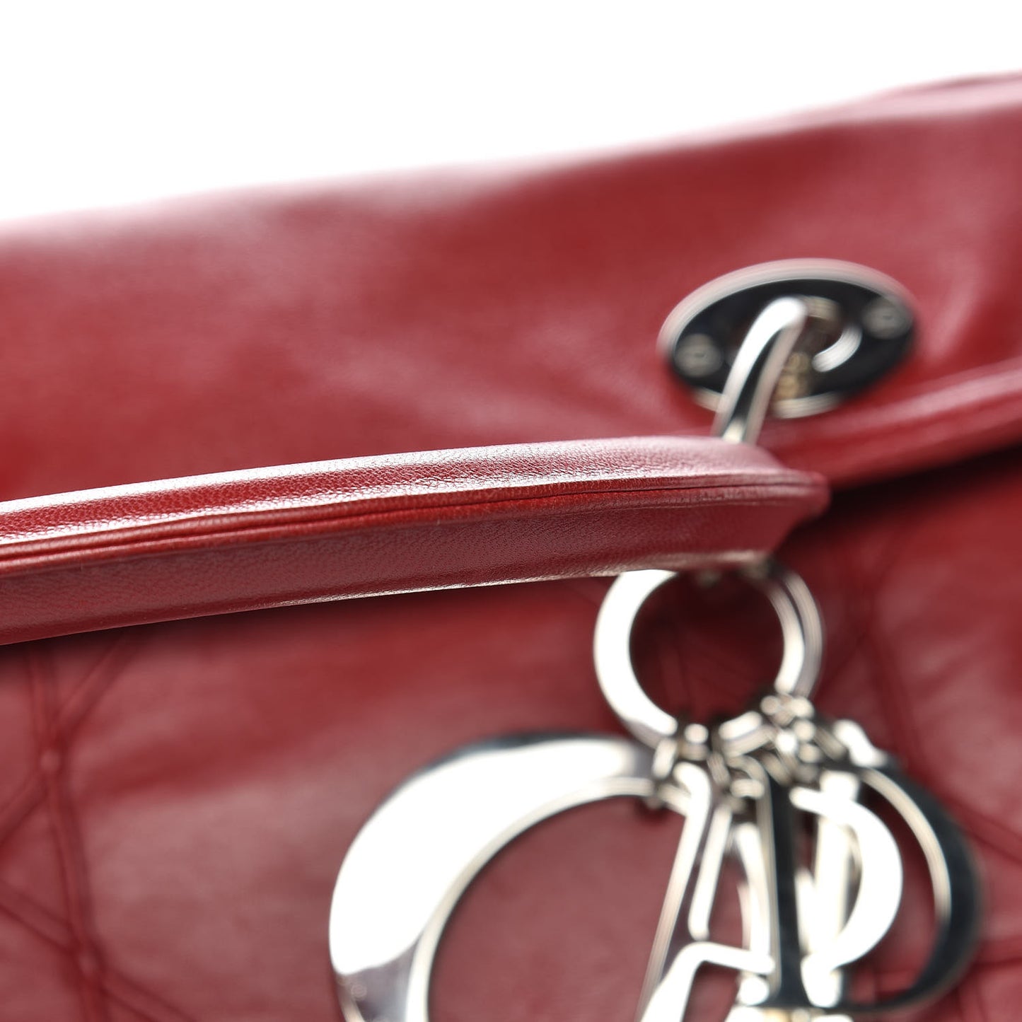 Lambskin Cannage Medium Granville Tote Red