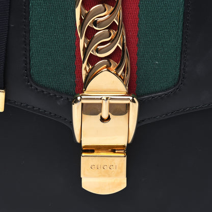 Gucci Calfskin Small Sylvie Shoulder Bag Black 11 of 13