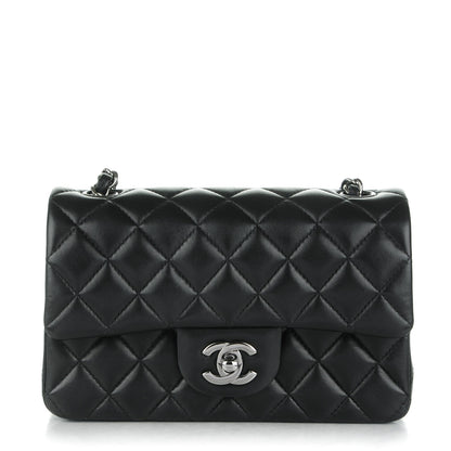 Chanel Lambskin Quilted Mini Rectangular Flap Black 1 of 8
