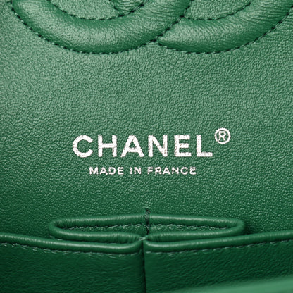 Chanel Lambskin Quilted Medium Double Flap Green 6 of 12