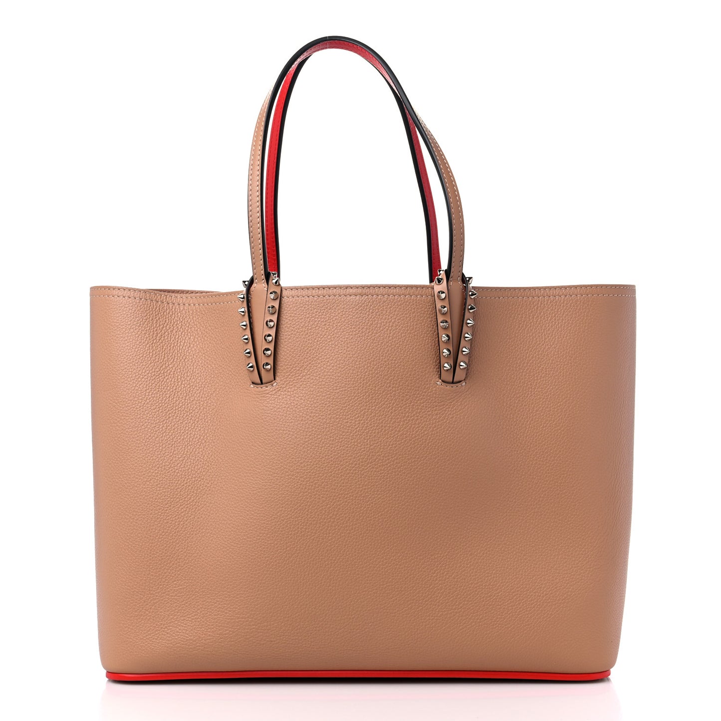 Calfskin Spikes East West Cabata Tote Nude