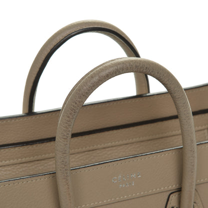 Celine Drummed Calfskin Nano Luggage Dune 9 of 9