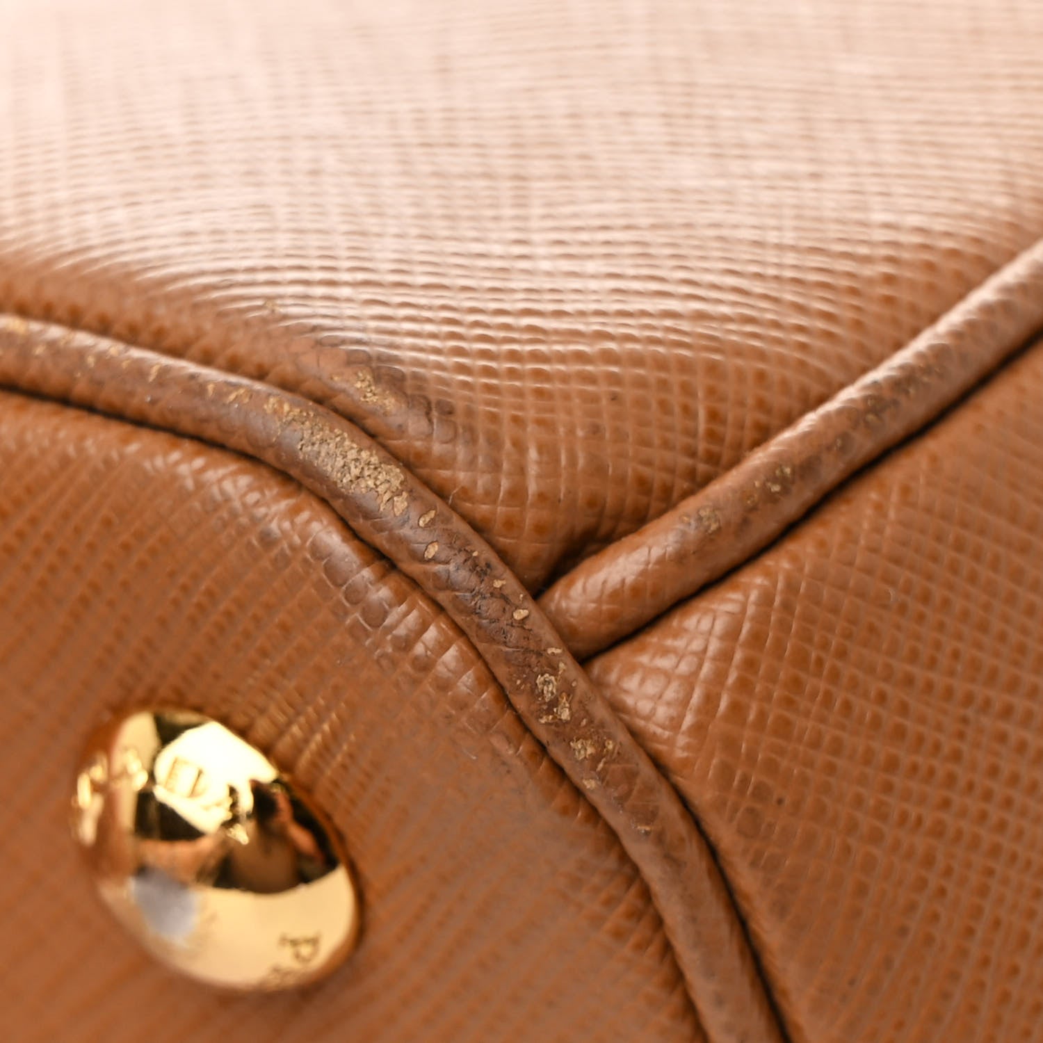 Prada Saffiano Lux Parabole Tote Caramel 13 of 17