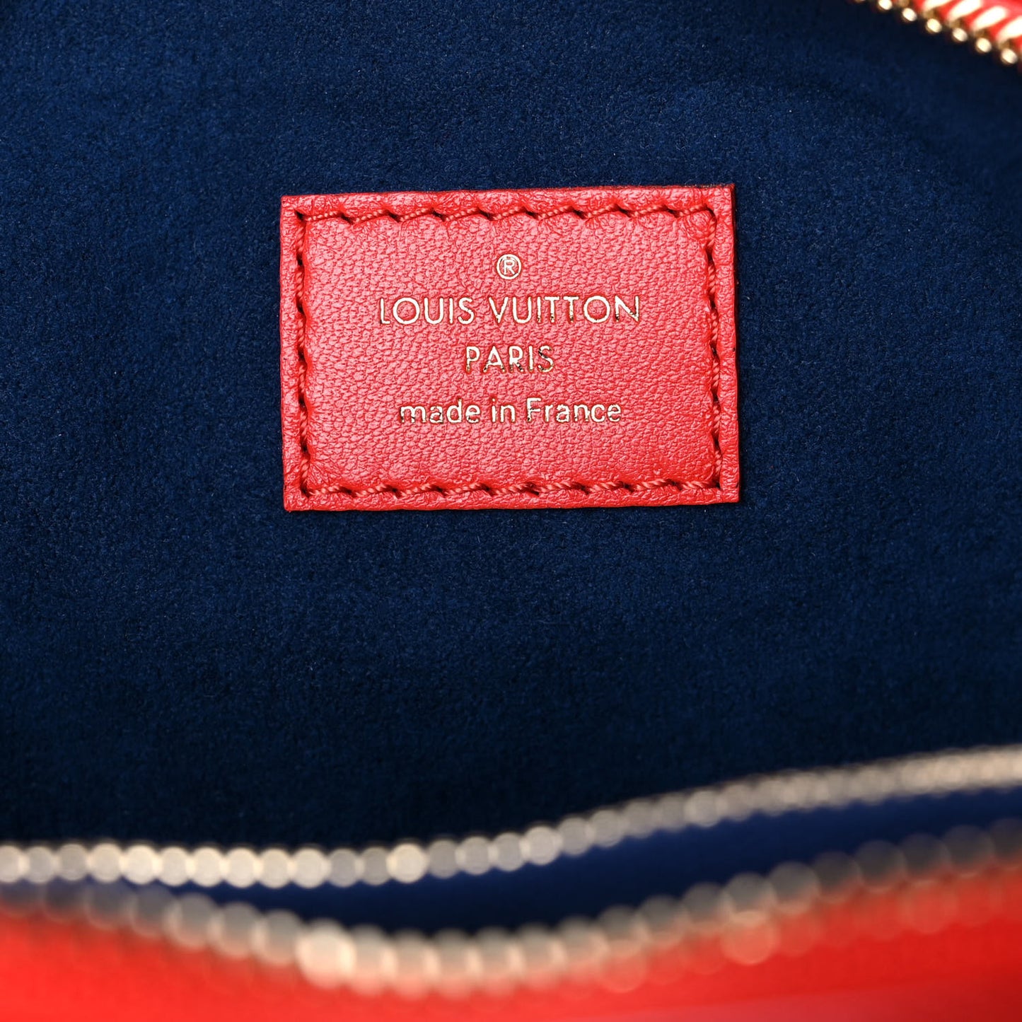 Lambskin Embossed Monogram Coussin PM Red