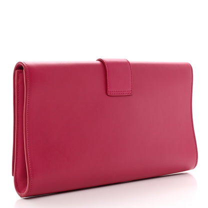 Saint Laurent Calfskin Classic Y Ligne Clutch Fuchsia 3 of 7