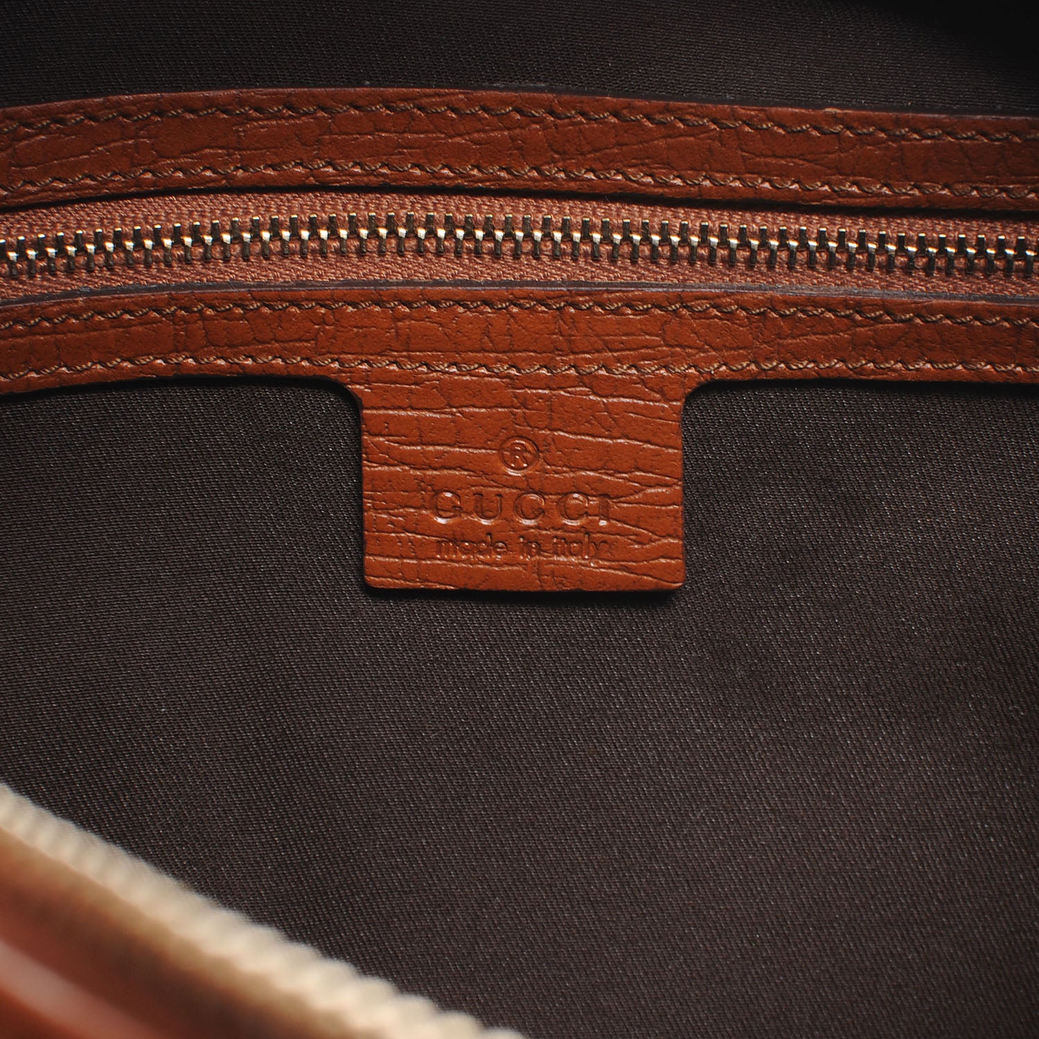Gucci Leather Medium Horsebit Chain Hobo Tan 6 of 7