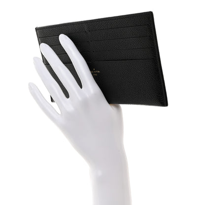 Louis Vuitton Calfskin Felicie Chain Wallet Card Holder Insert Black 2 of 6