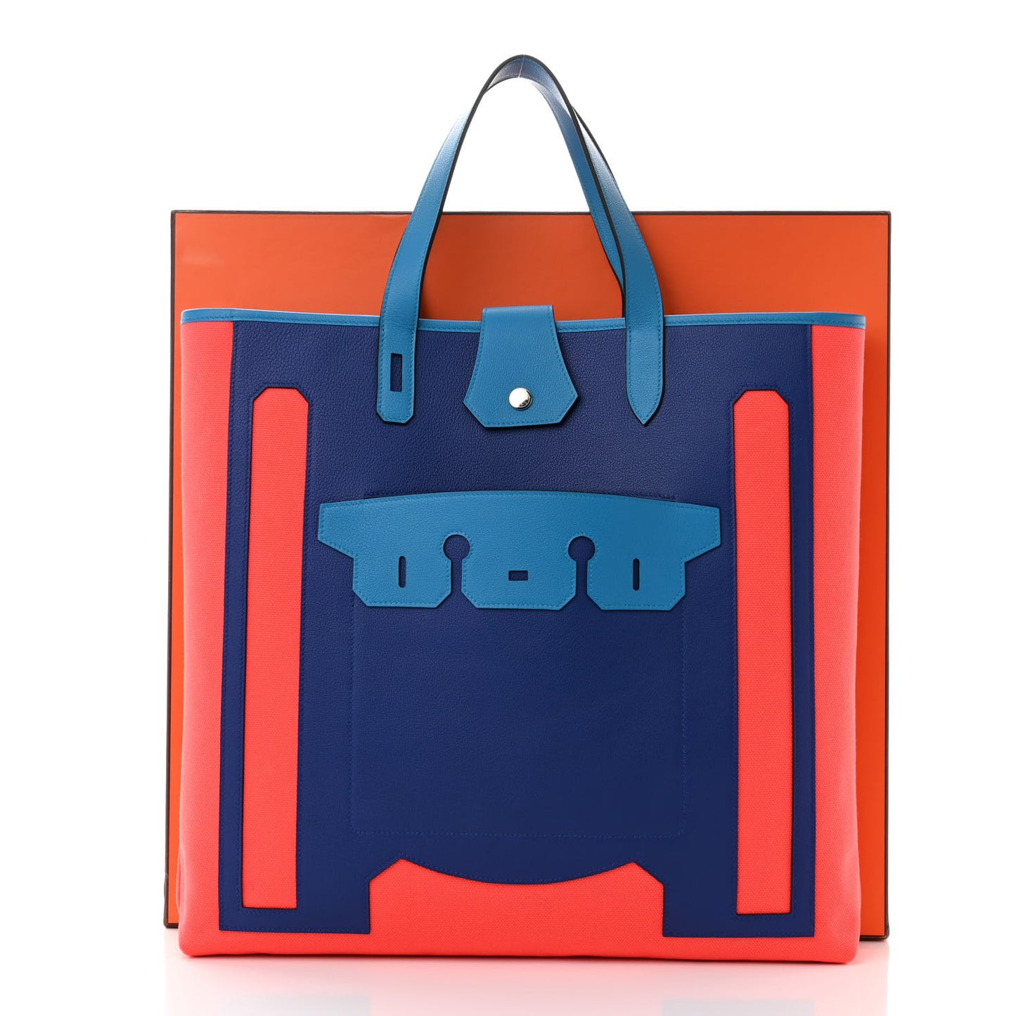 Canvas Calfskin Petit H Monsieur B Bag