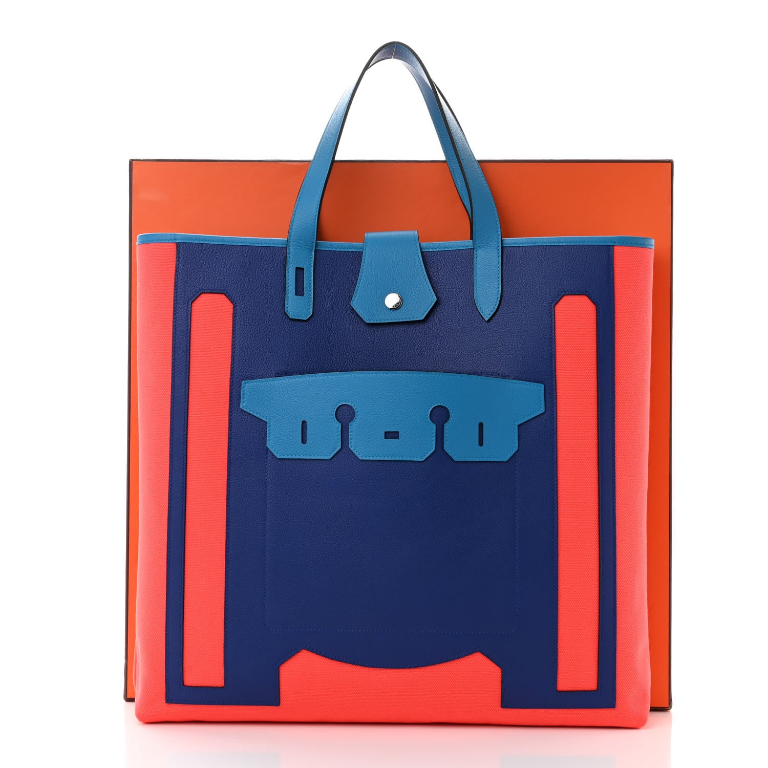 Hermes Canvas Calfskin Petit H Monsieur B Bag 10 of 10