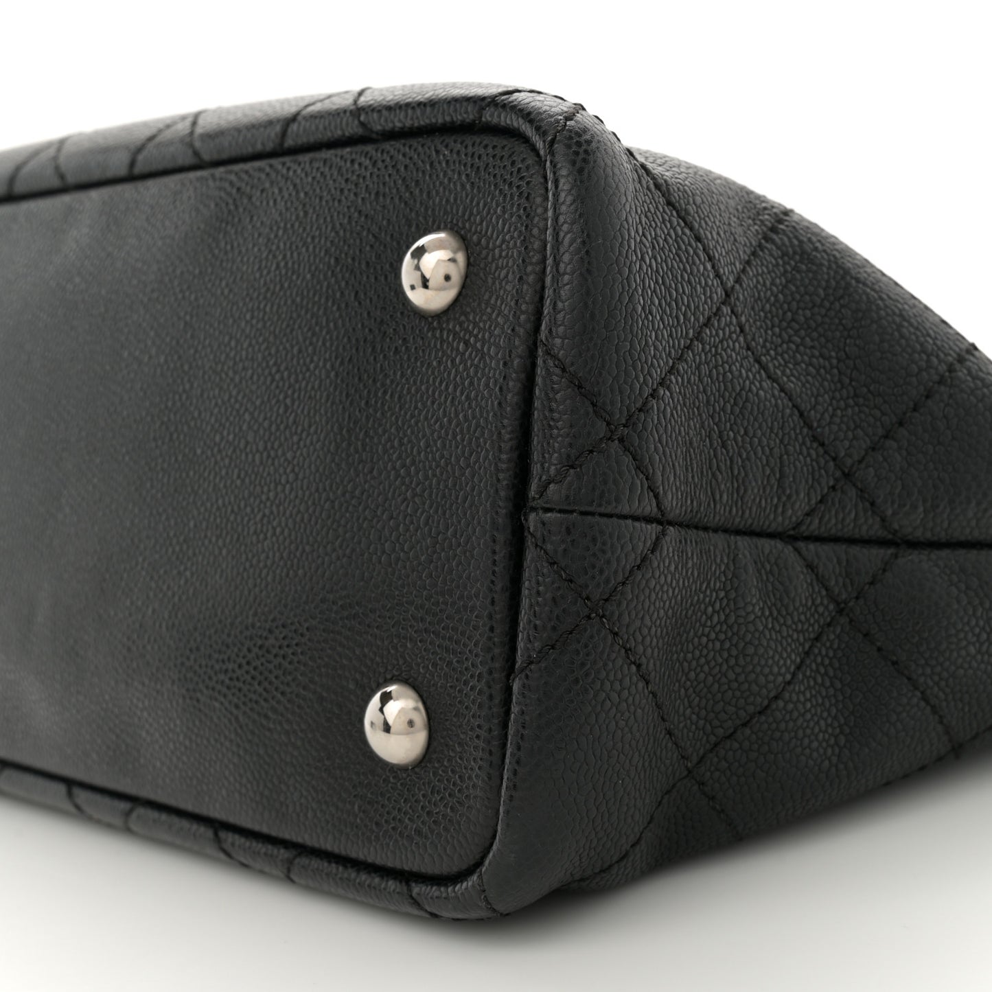 Grained Calfskin Shopping Fever Tote Black