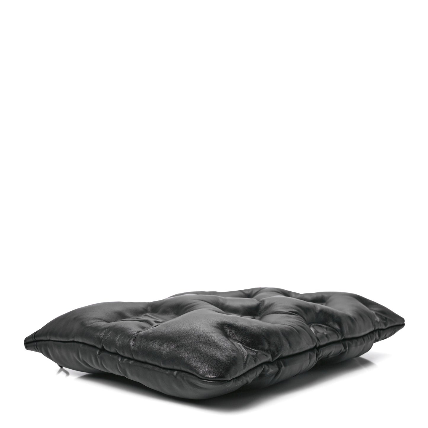 Lambskin Puffer A4 Pouch Black