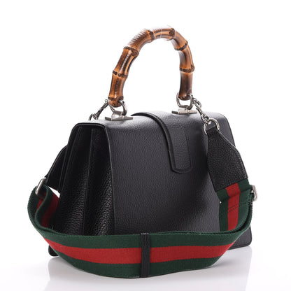 Gucci Dollar Calfskin Crystal Web Medium Dionysus Bamboo Top Handle Bag Black Black Diamond 3 of 7