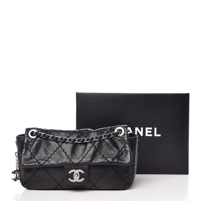 Chanel Calfskin Stitched Expandable Flap Black 12 of 12