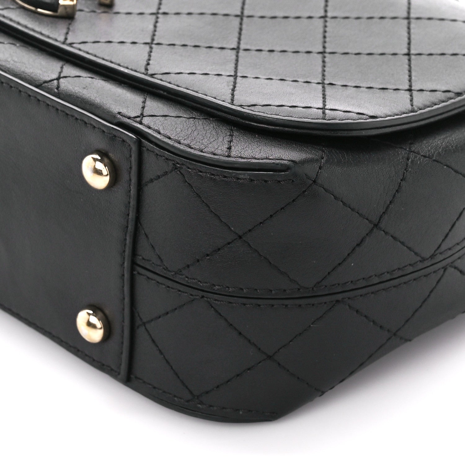 Chanel Calfskin Stitched Medium Covered CC Flap Bag Black 11 of 15