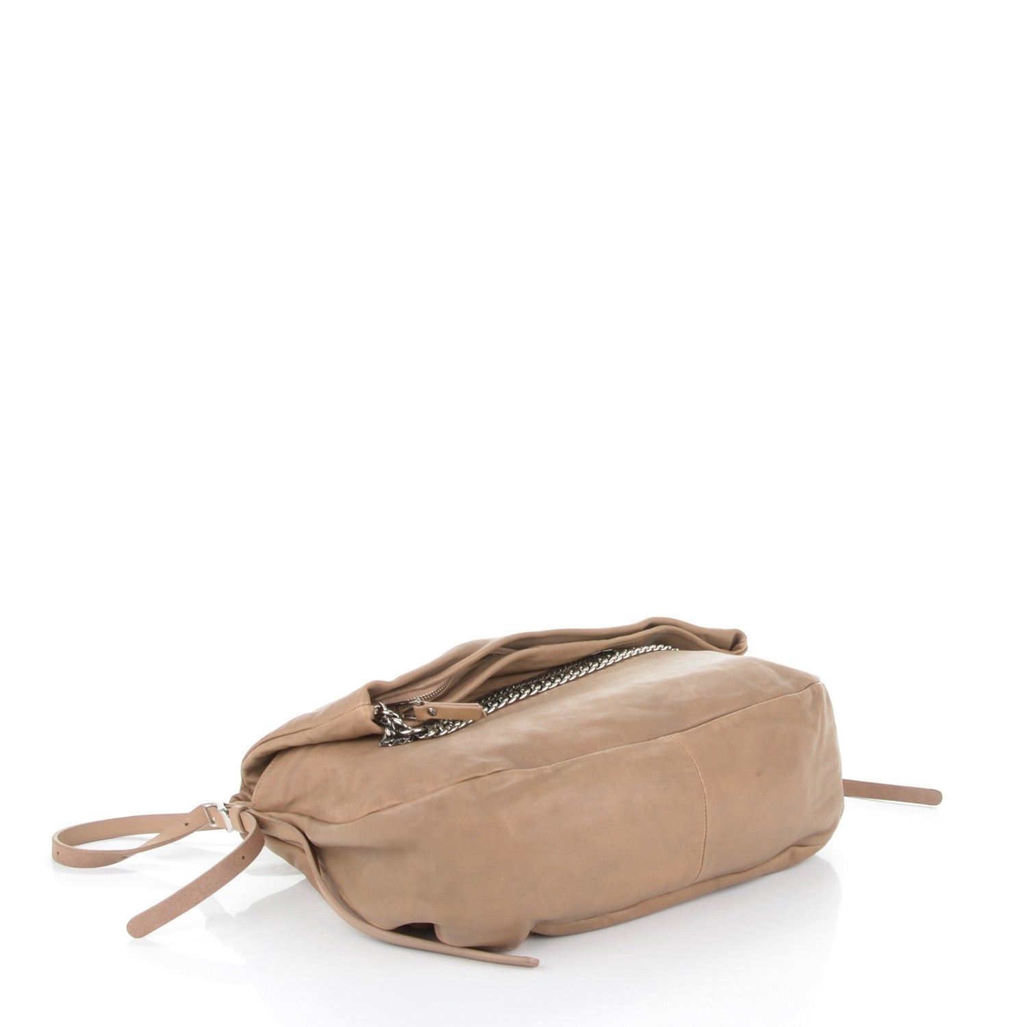 Jimmy Choo Lambskin Biker Large Hobo Beige 4 of 13