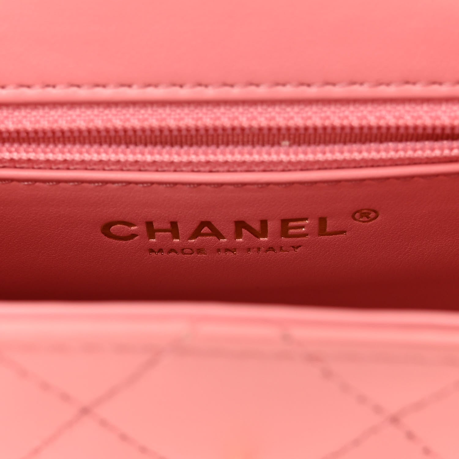 Chanel Shiny Aged Calfskin Quilted Nano Kelly Shopper Coral Pink 6 of 11