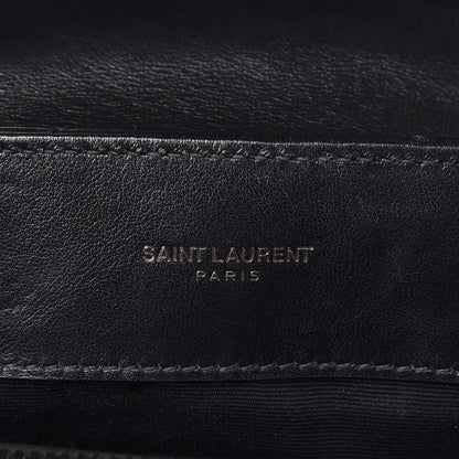 Saint Laurent Calfskin Y Quilted Monogram Small Loulou Chain Satchel Black 6 of 9