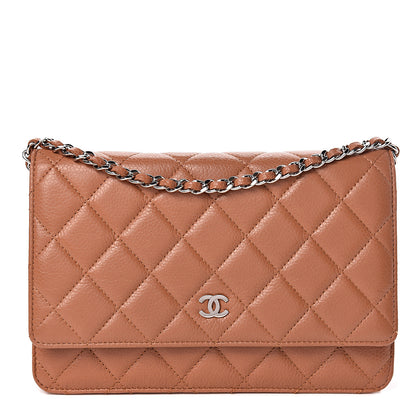 Chanel Caviar Quilted Wallet On Chain WOC Dark Beige 1 of 11