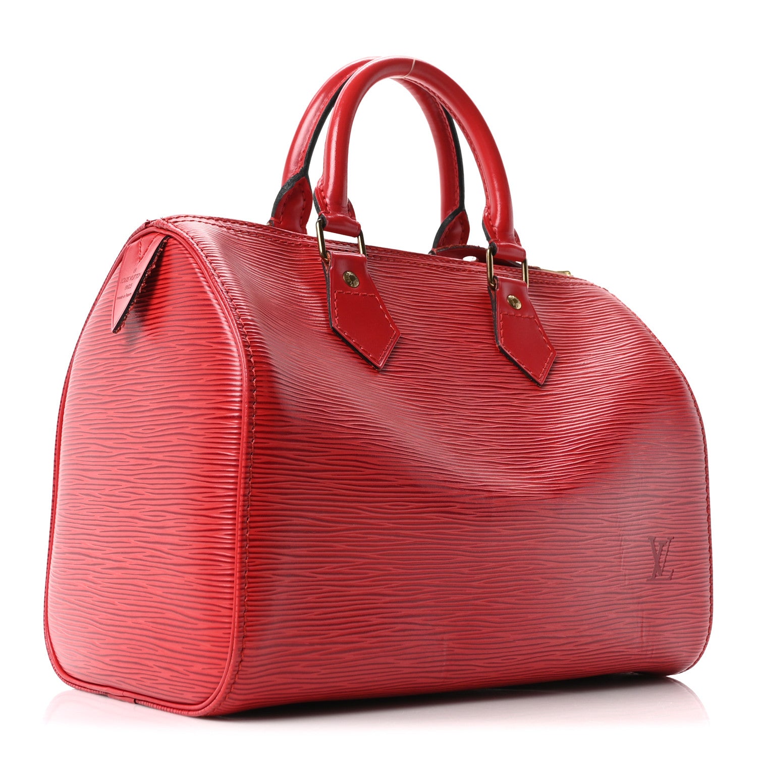 Louis Vuitton Epi Speedy 25 Castillan Red 3 of 9