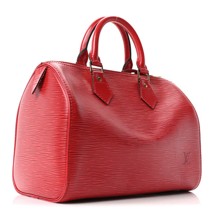 Louis Vuitton Epi Speedy 25 Castillan Red 3 of 9