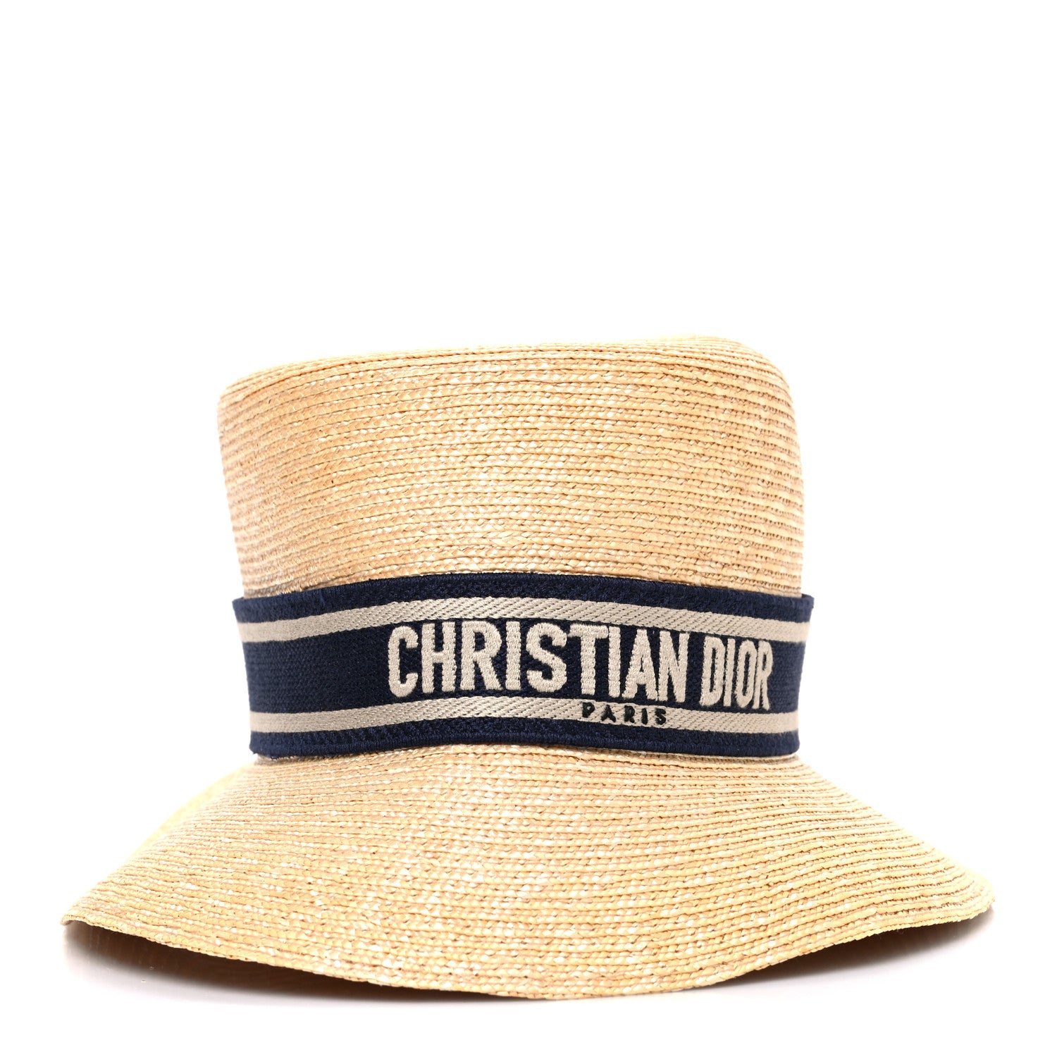 Christian Dior Straw Bucket Hat 57 Natural 3 of 8